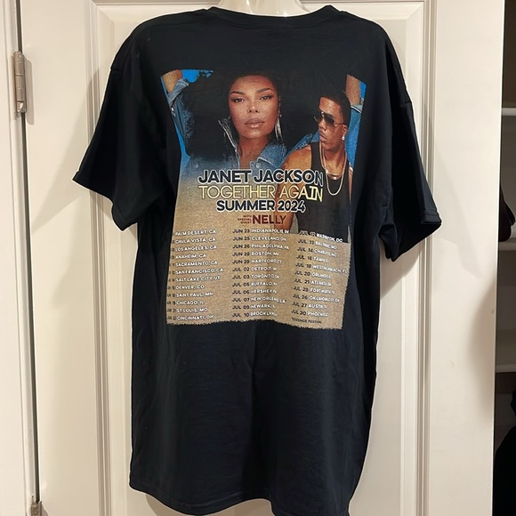 Janet Jackson “Together Again 2024” summer concert graphic t-shirt  - size Large - Picture 3 of 5